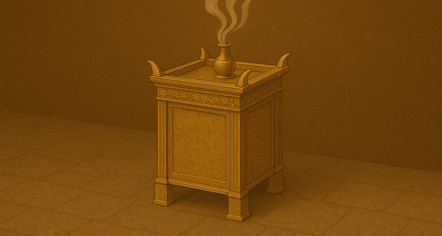 Reconstrucción visual del altar del incienso