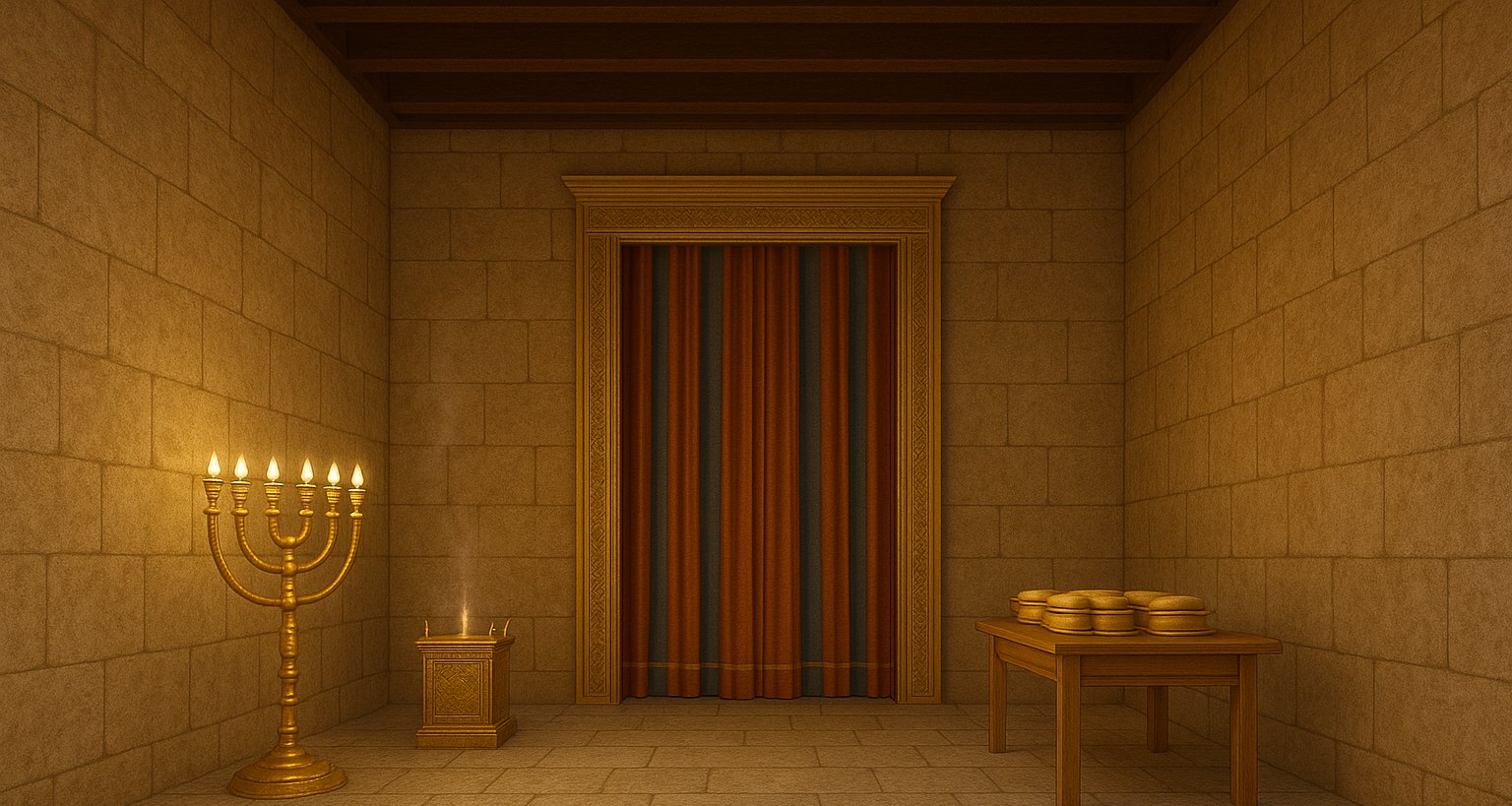 Reconstrucción visual del lugar santo del templo