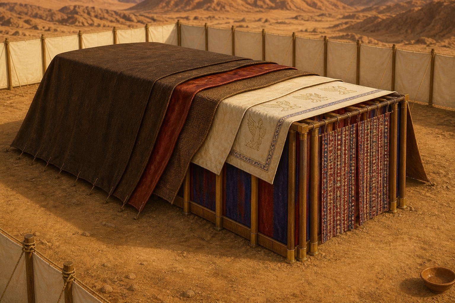 Reconstrucción visual de la tienda y sus cubiertas