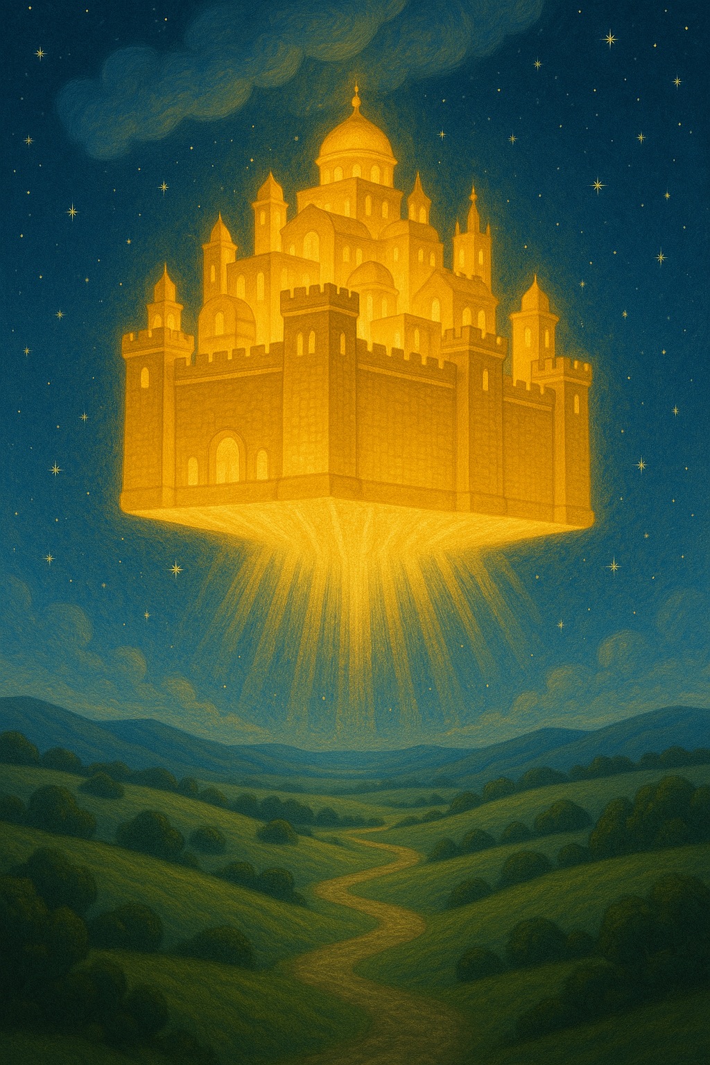 La Nueva Jerusalén descendiendo del cielo